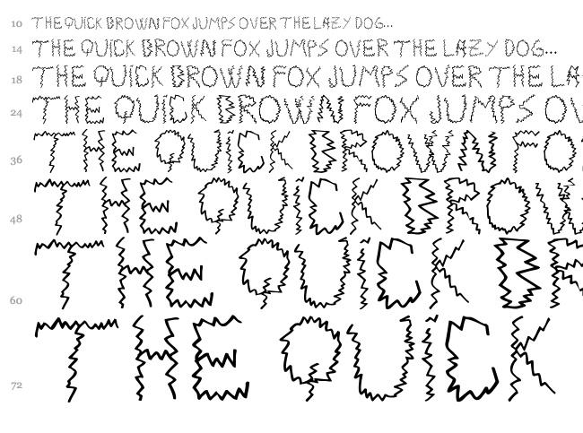Electrica Salsa font waterfall
